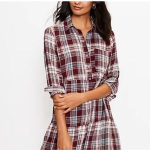 NWT XS Plaid Shirtdress from LOFT
